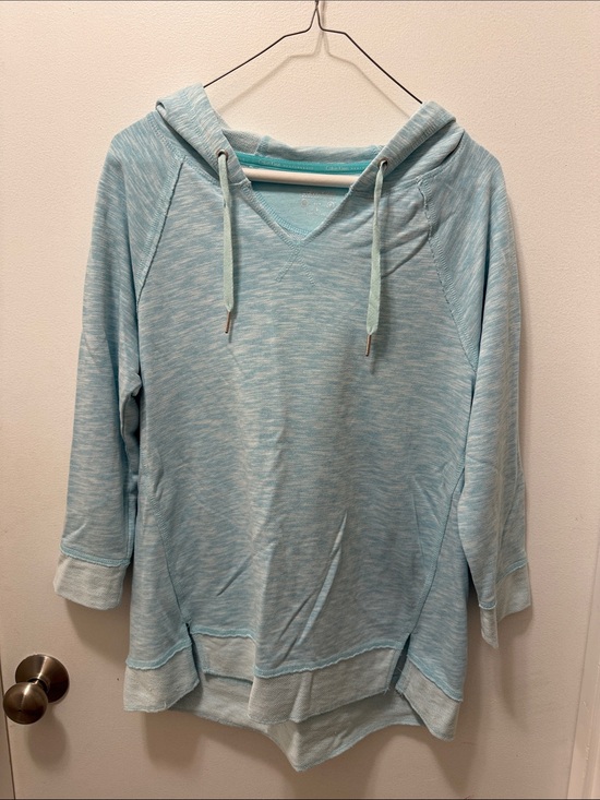 Calvin Klein Tops - Light Blue/Aqua Hooded Women's Sweatshirt